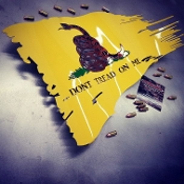 24 In x 14 In Yellow Gadsen Don't Tread On Me Battle Flag Sign 24 In x 14 In Yellow Gadsen Don't Tread On Me Battle Flag Sign
